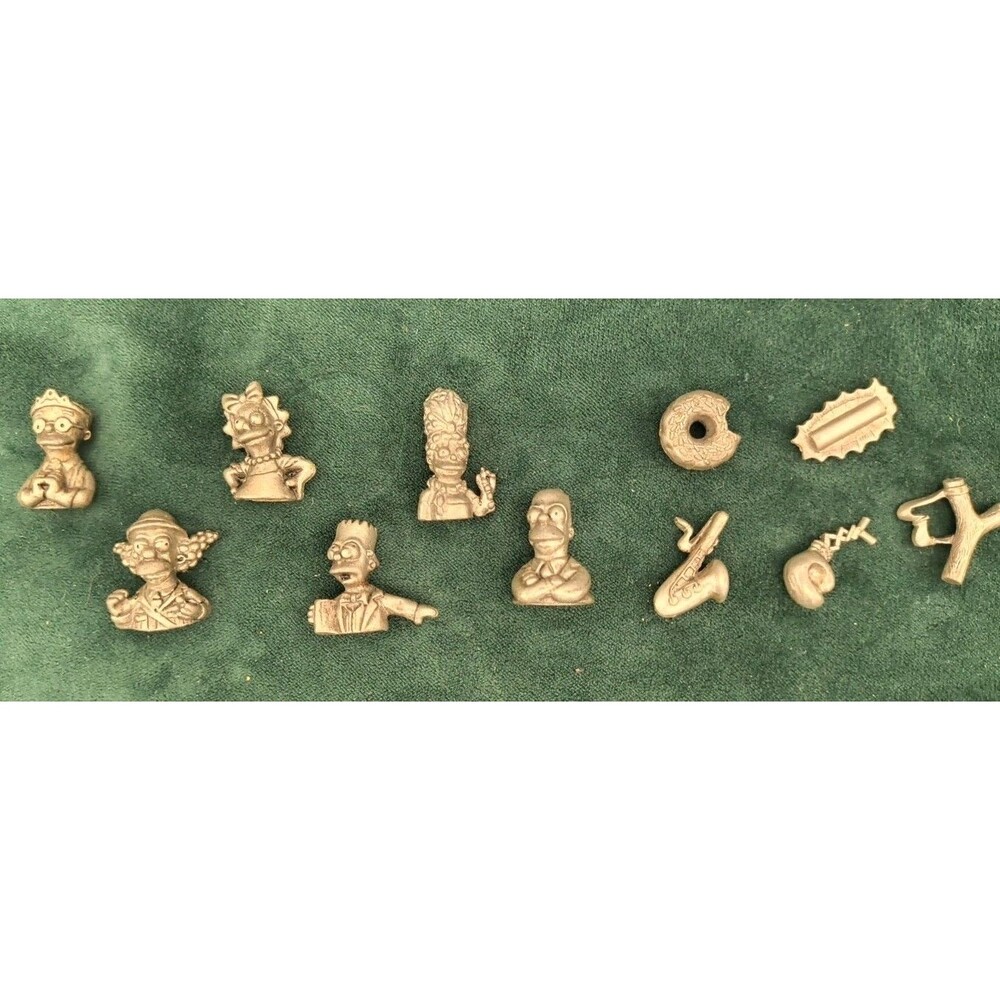 2000 The Simpsons Edition Clue Replacement 6 Character Tokens And 5 Weapons